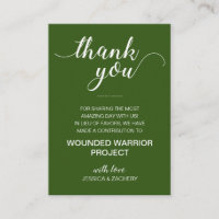 Green In Lieu Of Favours Charity Donation Wedding