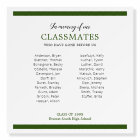 Green In Memory Of Our Classmates List Of Names