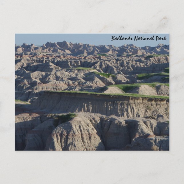 Green in the badlands postcard (Front)