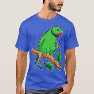 Green Indian Ringneck Parrot Parakeet Indian T-Shirt
