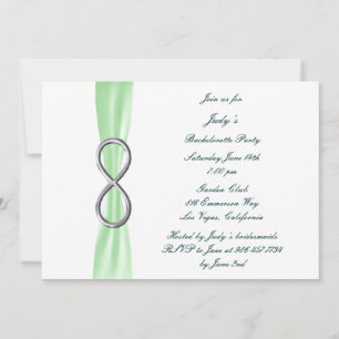 Green Infinity Bachelorette Party Invitation
