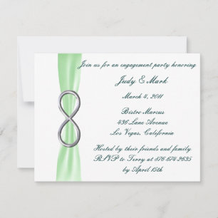 Green Infinity Wedding Engagement Party Invitation