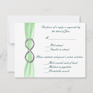 Green Infinity Wedding Response Card