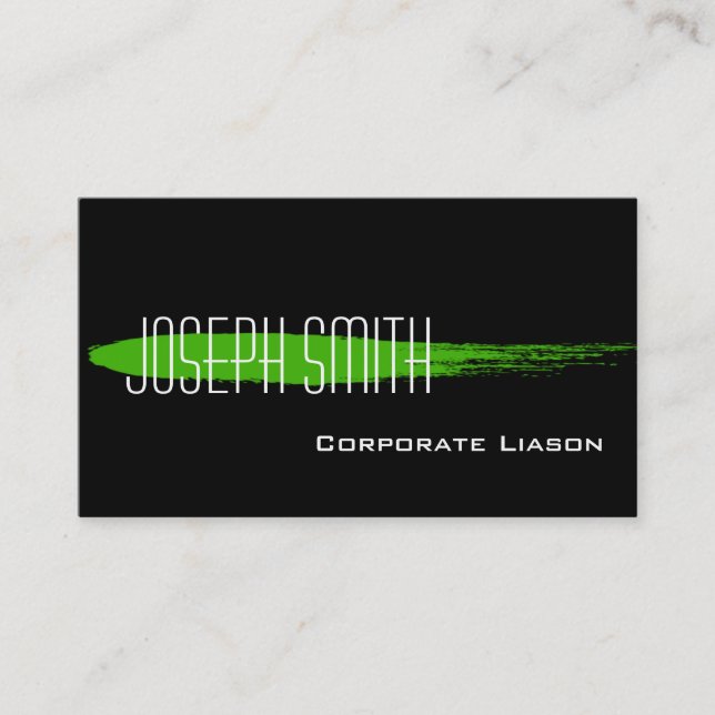 Green Ink Spot Standard Business Cards (Front)