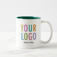 Green Inner Coffee Mug with Name Company Logo 11oz