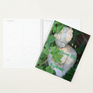 Green Inspirational Nature Garden Female Statue Planner