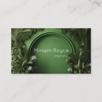 Green Interior Designer business card