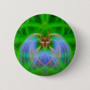 Green Intricacy  6 Cm Round Badge