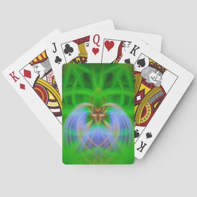 Green Intricacy  Playing Cards (Back)