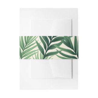 green  invitation belly band