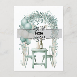 Green Invitation design to customize