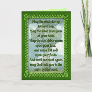 Green Irish Blessing Card