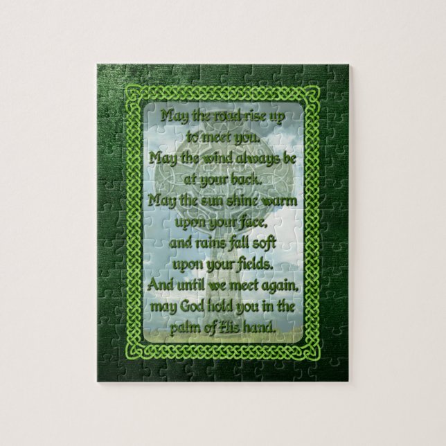 Green Irish Blessing Jigsaw Puzzle (Vertical)