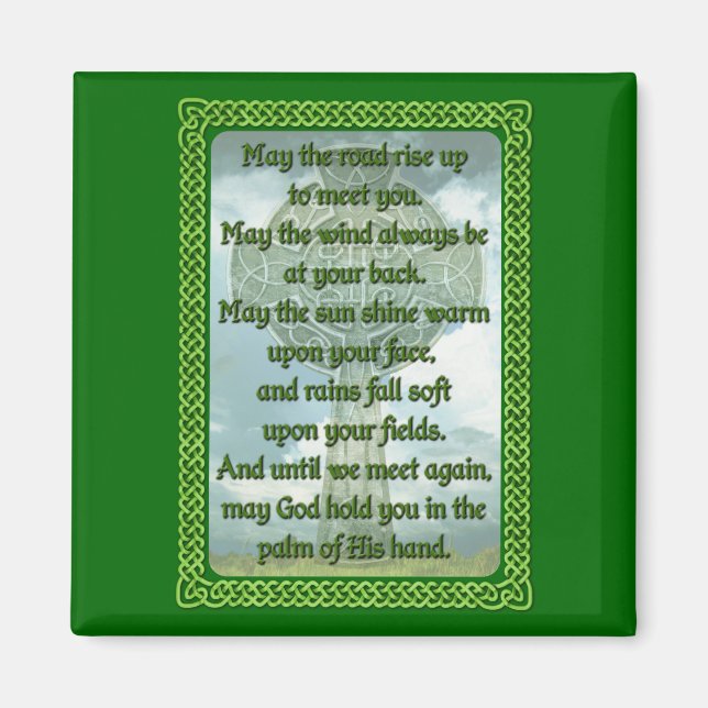 Green Irish Blessing Magnet (Front)
