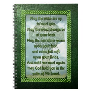 Green Irish Blessing Notebook