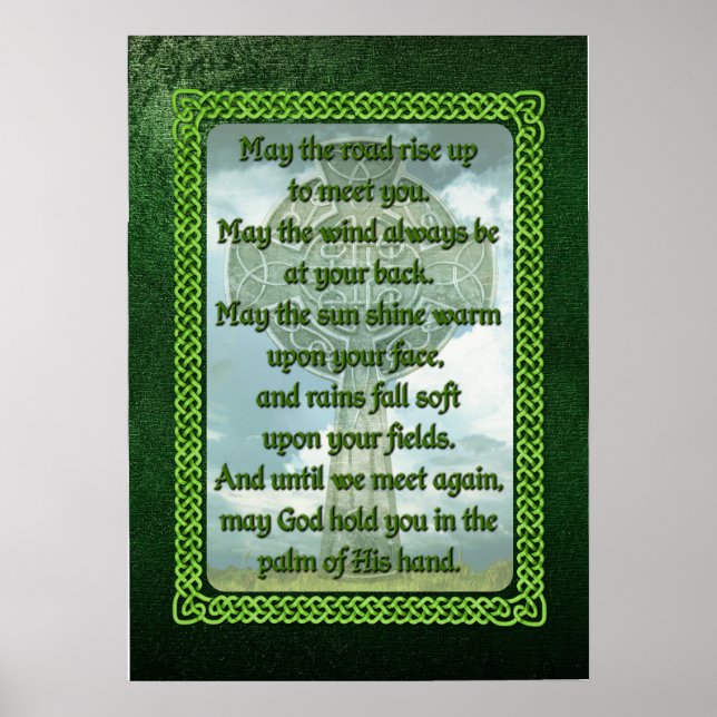 Green Irish Blessing Poster (Front)