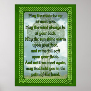 Green Irish Blessing Poster