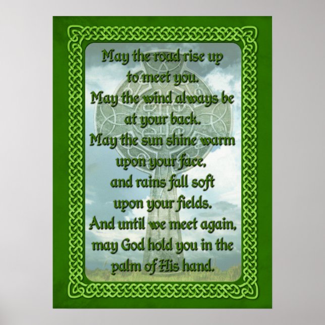 Green Irish Blessing Poster (Front)