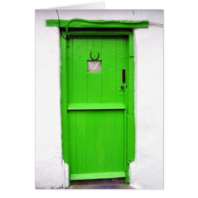 Green Irish Door Card (Front)