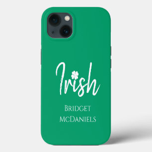 Green Irish Four Leaf Clover St Patricks Day iPhone 13 Case