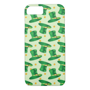 Green Irish Hat pattern , st patrick's day design Case-Mate iPhone Case
