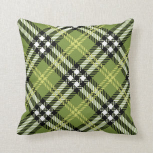 Green Irish Plaid Pattern Cushion