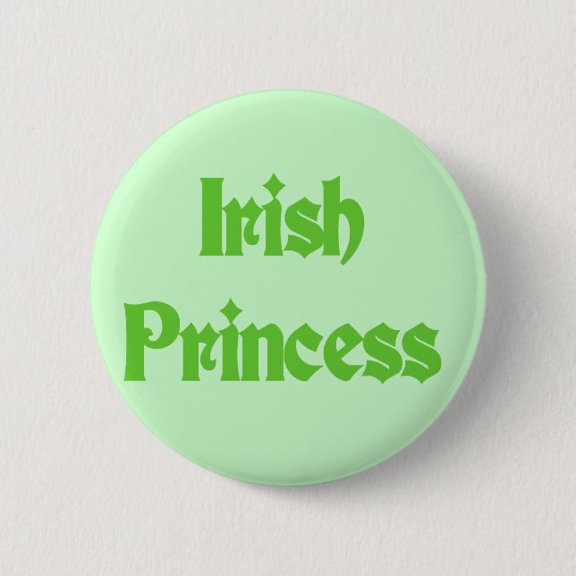 Green Irish Princess Tshirts and Gifts 6 Cm Round Badge (Front)