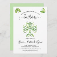Green Irish Shamrock & Celtic Knot Baptism