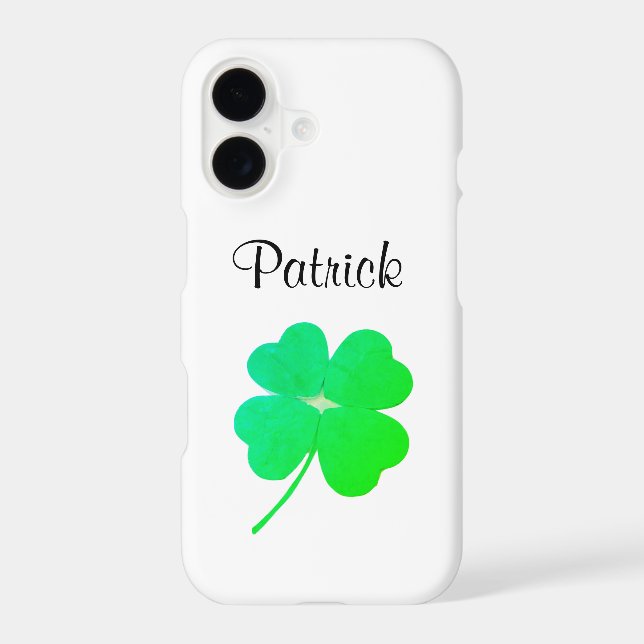 Green Irish Shamrock St. Patrick's Day Phone Case (Back)