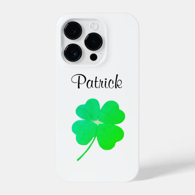 Green Irish Shamrock St. Patrick's Day Phone Case (Back)