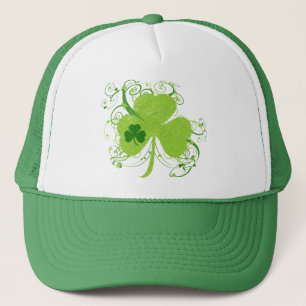 Green Irish Shamrock Trucker Hat