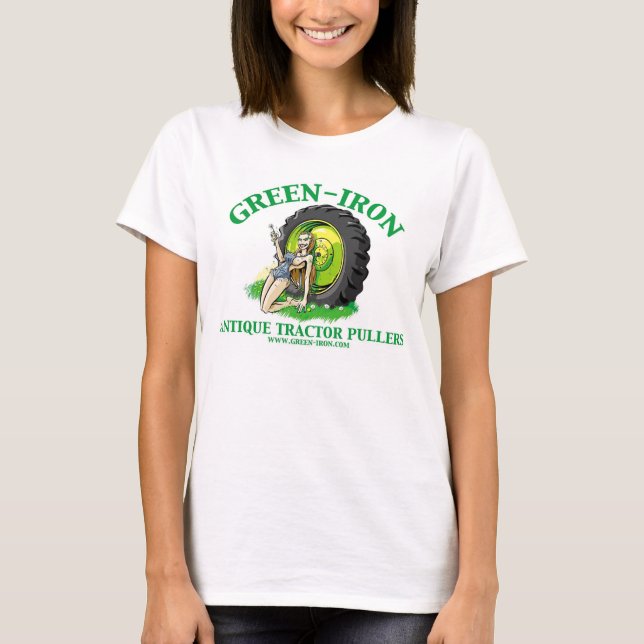 Green Iron Antique Tractor Pullers T-Shirt (Front)