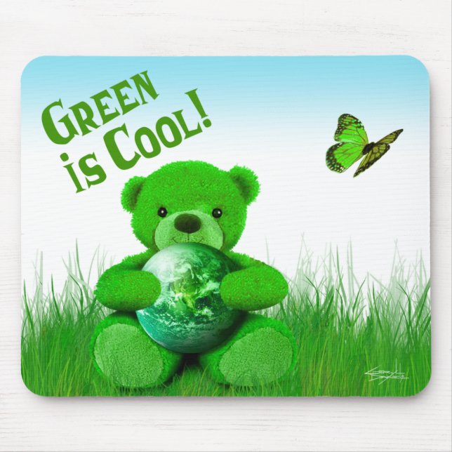 Green is Cool! Mousepad (Front)