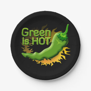 Green is HOT Paper Plate