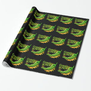 Green is HOT Wrapping Paper