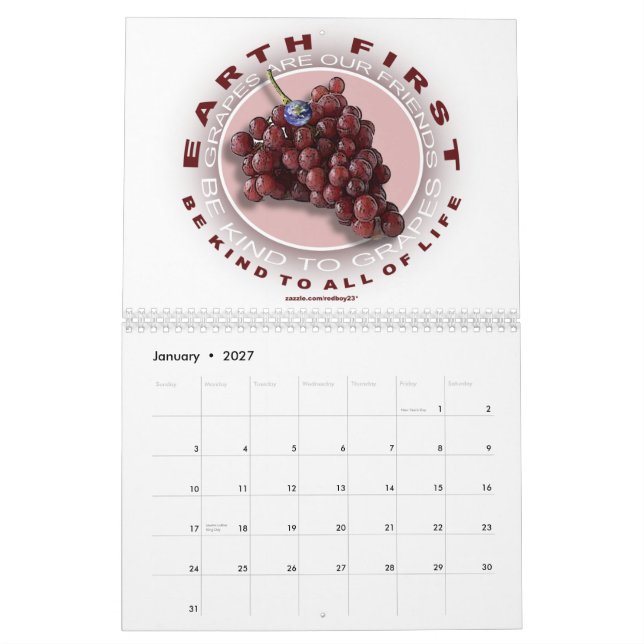 green is our friend calendar (Jan 2027)