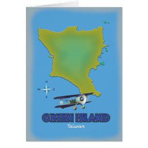Green Island Taiwan travel poster.