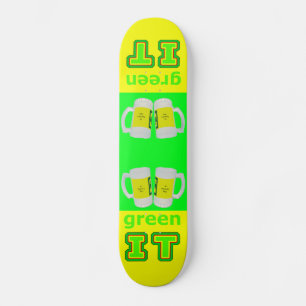 green IT The MUSEUM gibsphotoart Beer Glasses Skateboard