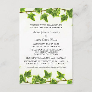 Green Ivy - 3x5 Couple's Wedding Shower Invitation