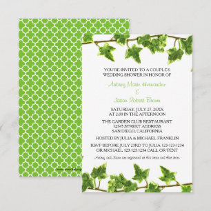 Green Ivy - 3x5 Couple's Wedding Shower Invitation