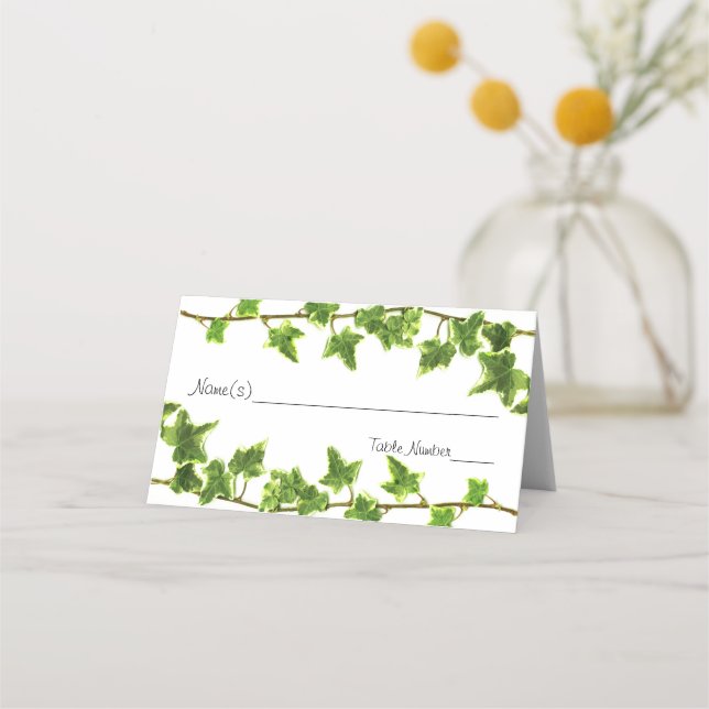 Green Ivy - Escort Card (Front)