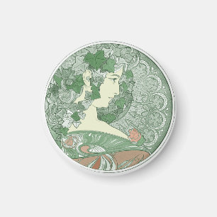 Green Ivy Goddess Magnet