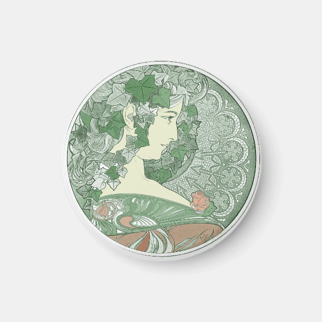 Green Ivy Goddess Magnet (Front)
