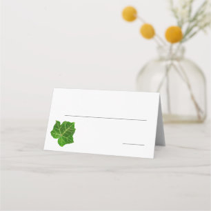 Green Ivy Leaf Place Card