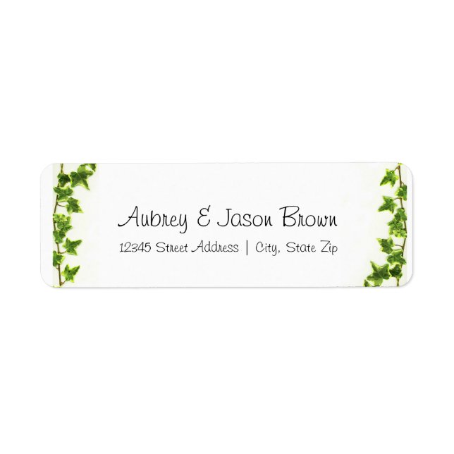 Green Ivy - Return Address Labels (Front)
