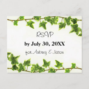 Green Ivy - RSVP Post Card