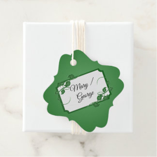 Green Ivy with names Favour Tags