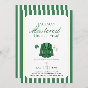 Green Jacket Golf First Birthday Invitation