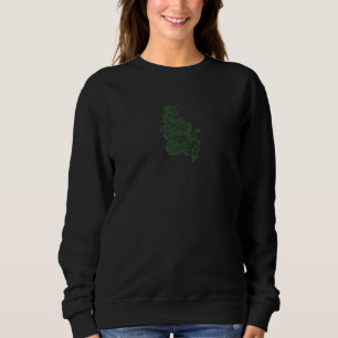 Green Japanese Asian Chinese Dragon Aesthetic Soft Sweatshirt