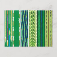 Green Japanese Woodblock Textile Patterns